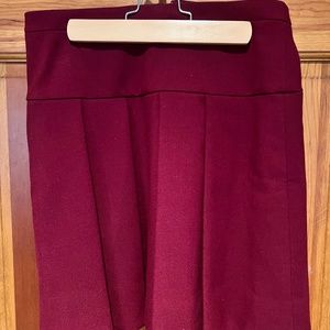 J Crew Pleated Wine Red skirt